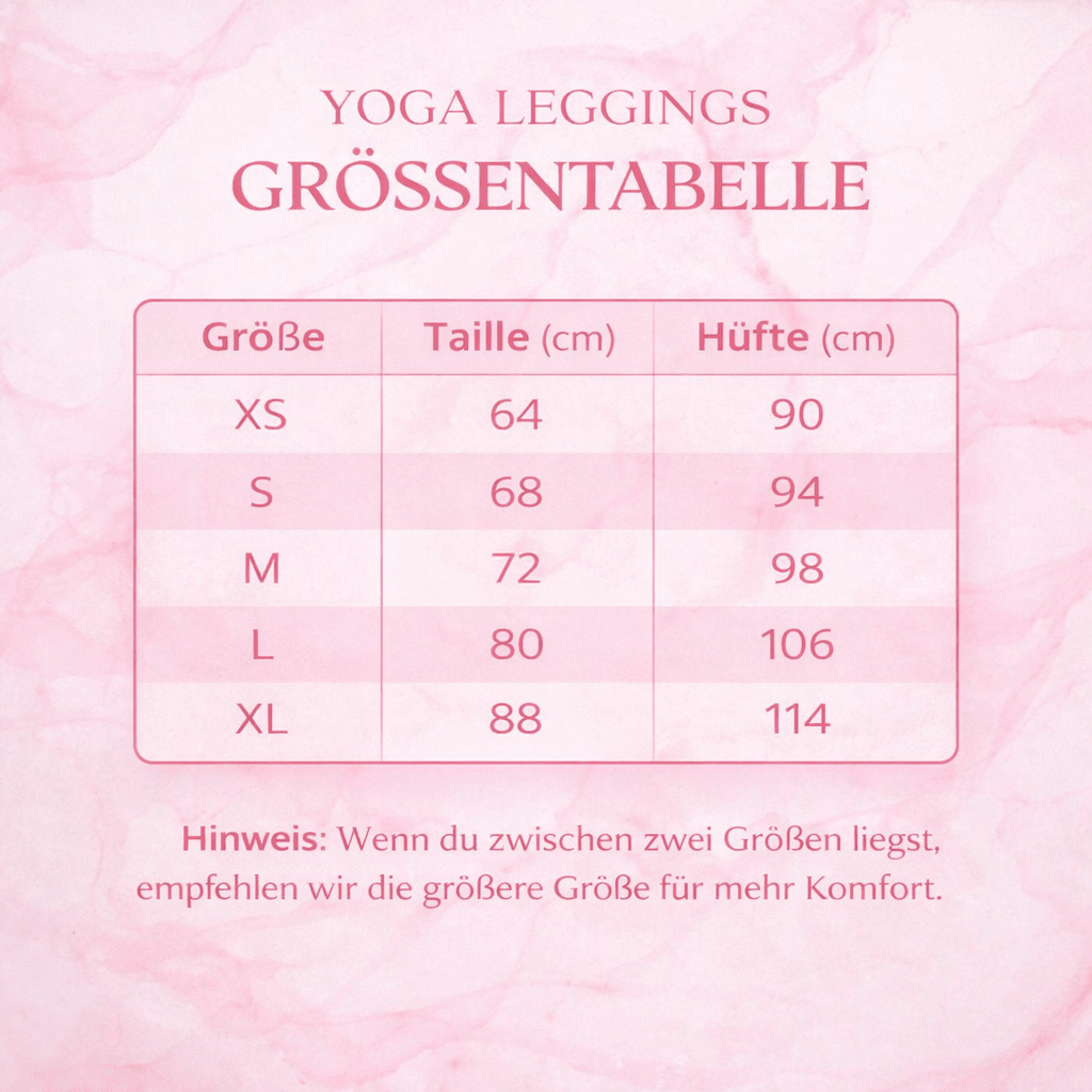 Yoga - Leggings Pinkes Marmor - Muster - YogaStylz