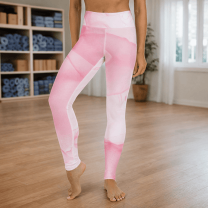 Yoga - Leggings Pinkes Marmor - Muster - YogaStylz