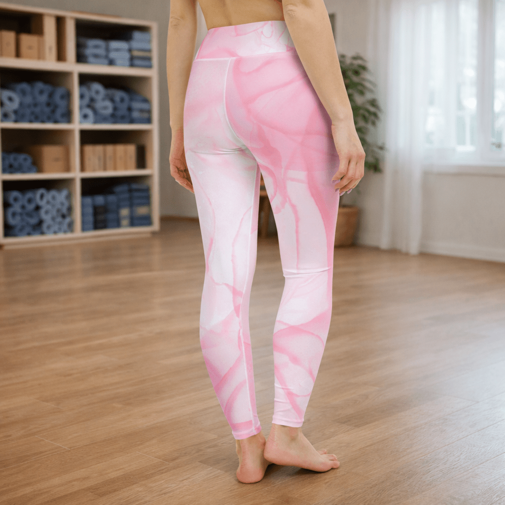 Yoga - Leggings Pinkes Marmor - Muster - YogaStylz