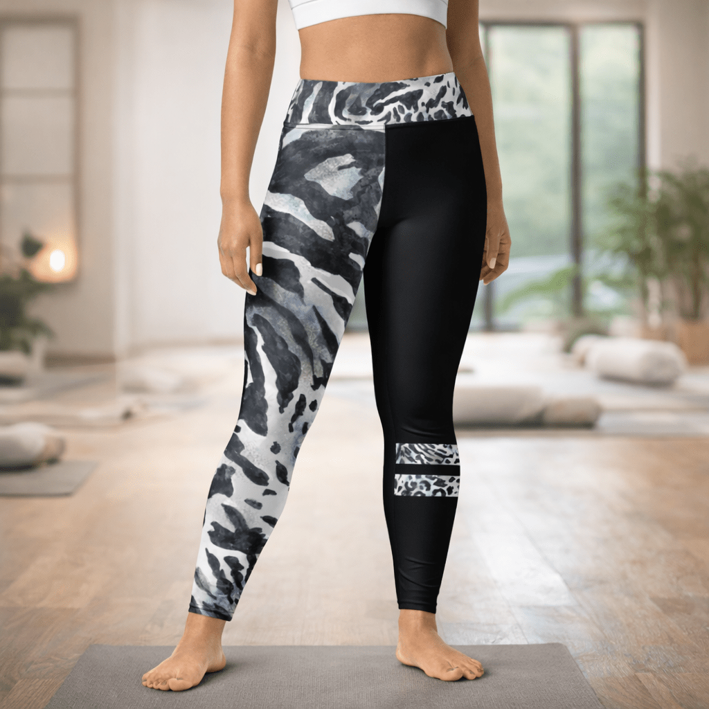 Yoga - Leggings Zweiteilig mit Animal Print - YogaStylz