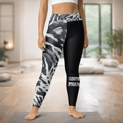 Yoga - Leggings Zweiteilig mit Animal Print - YogaStylz