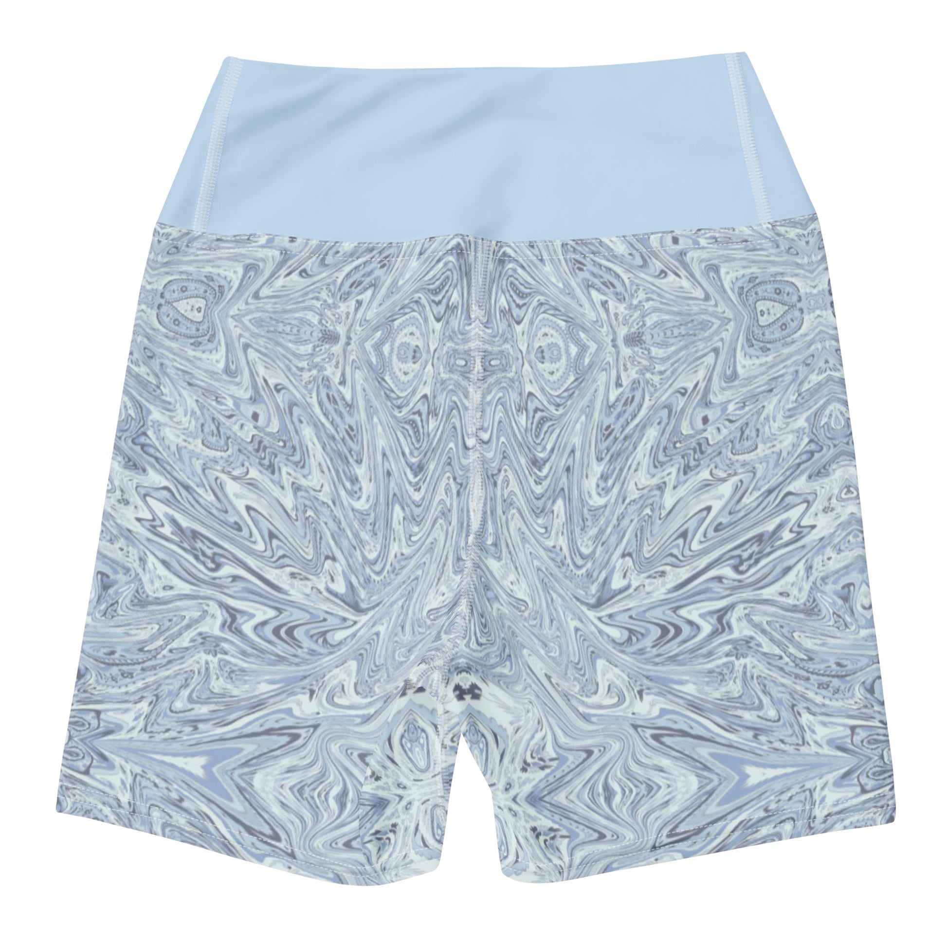 Yoga - Shorts Hellblau Abstrakt - YogaStylz