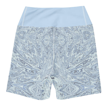 Yoga - Shorts Hellblau Abstrakt - YogaStylz