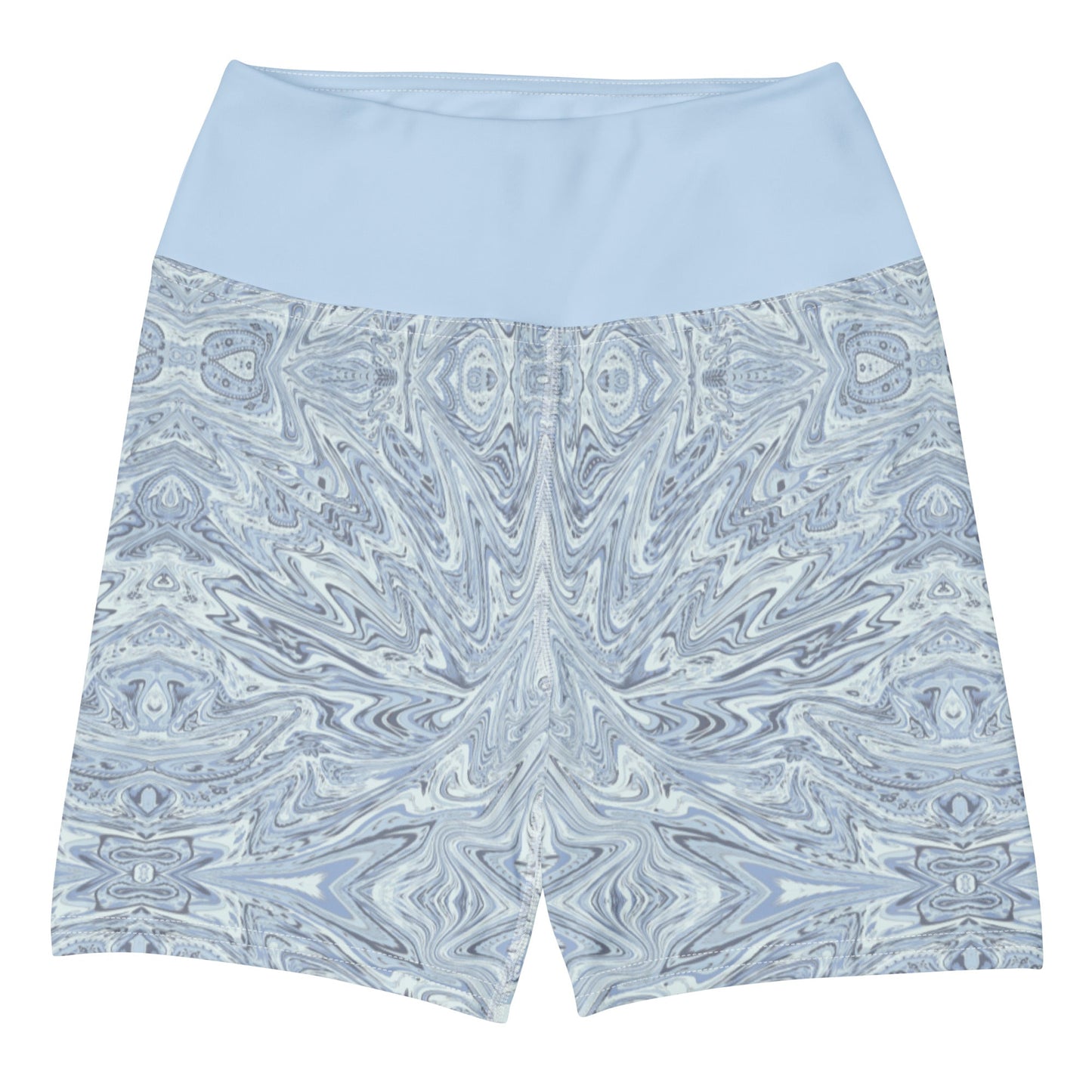 Yoga - Shorts Hellblau Abstrakt - YogaStylz