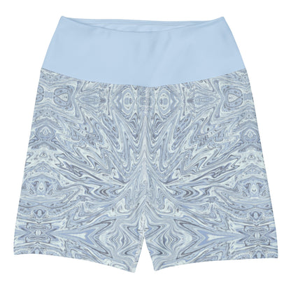 Yoga - Shorts Hellblau Abstrakt - YogaStylz