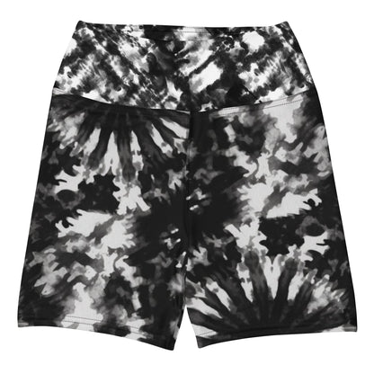 Yoga - Shorts im Schwarz - Weiß Batik - Muster - YogaStylz