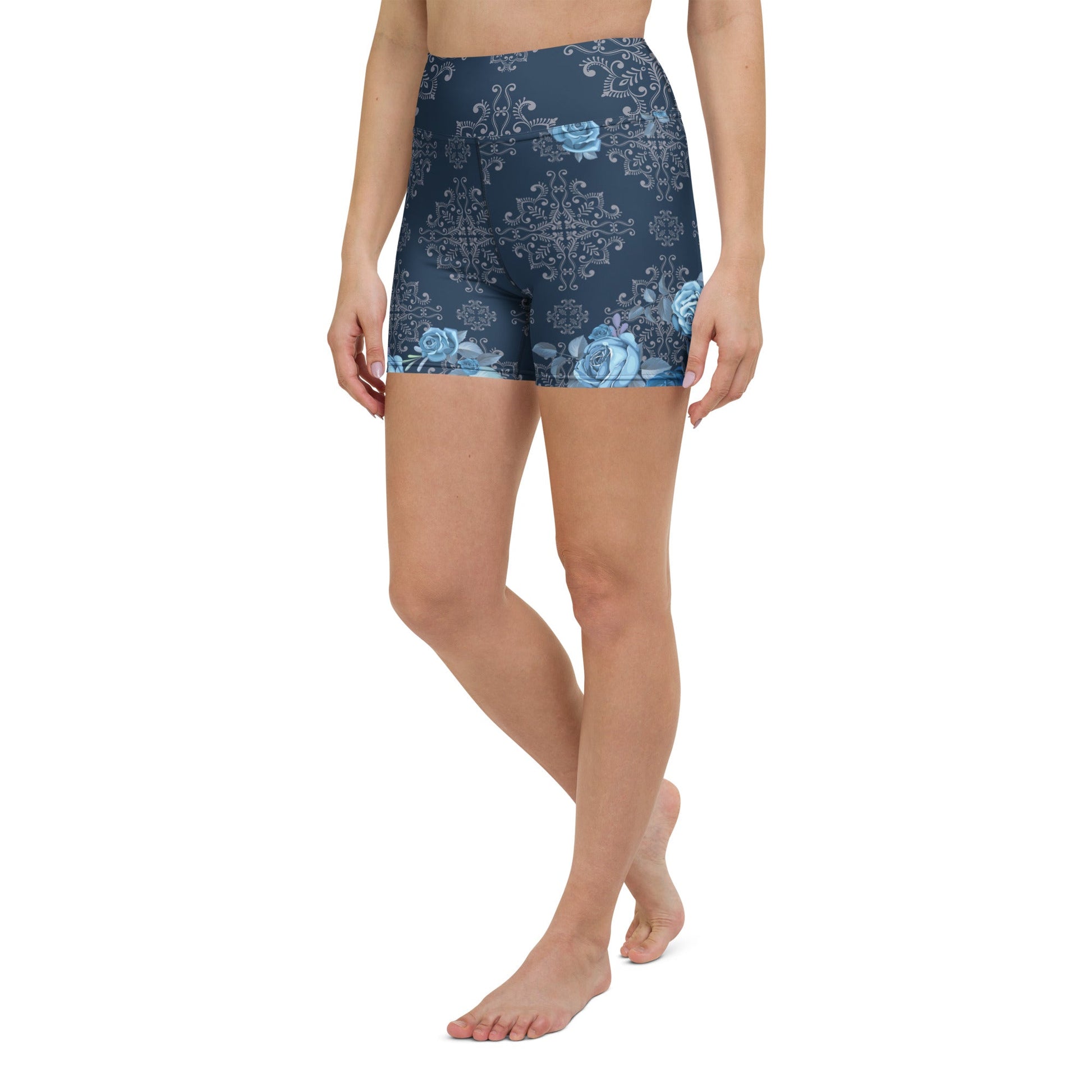Yoga - Shorts mit Blumenmuster - YogaStylz