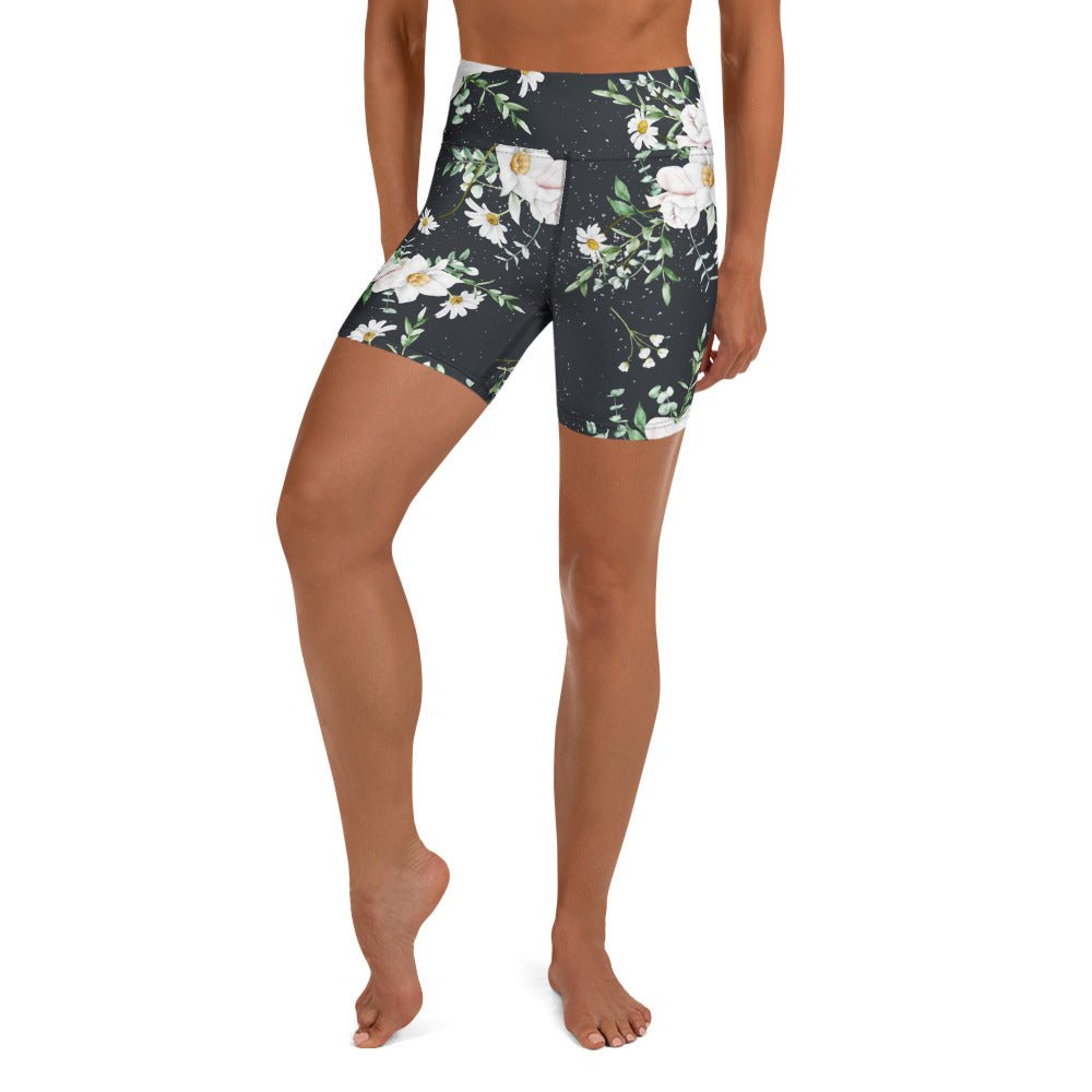 Yoga - Shorts mit Floralem Muster - YogaStylz