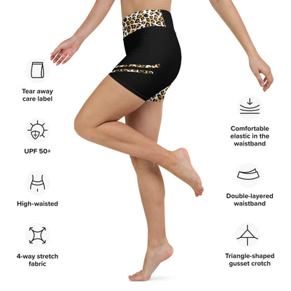 Yoga - Shorts mit Leoparden Print - YogaStylz