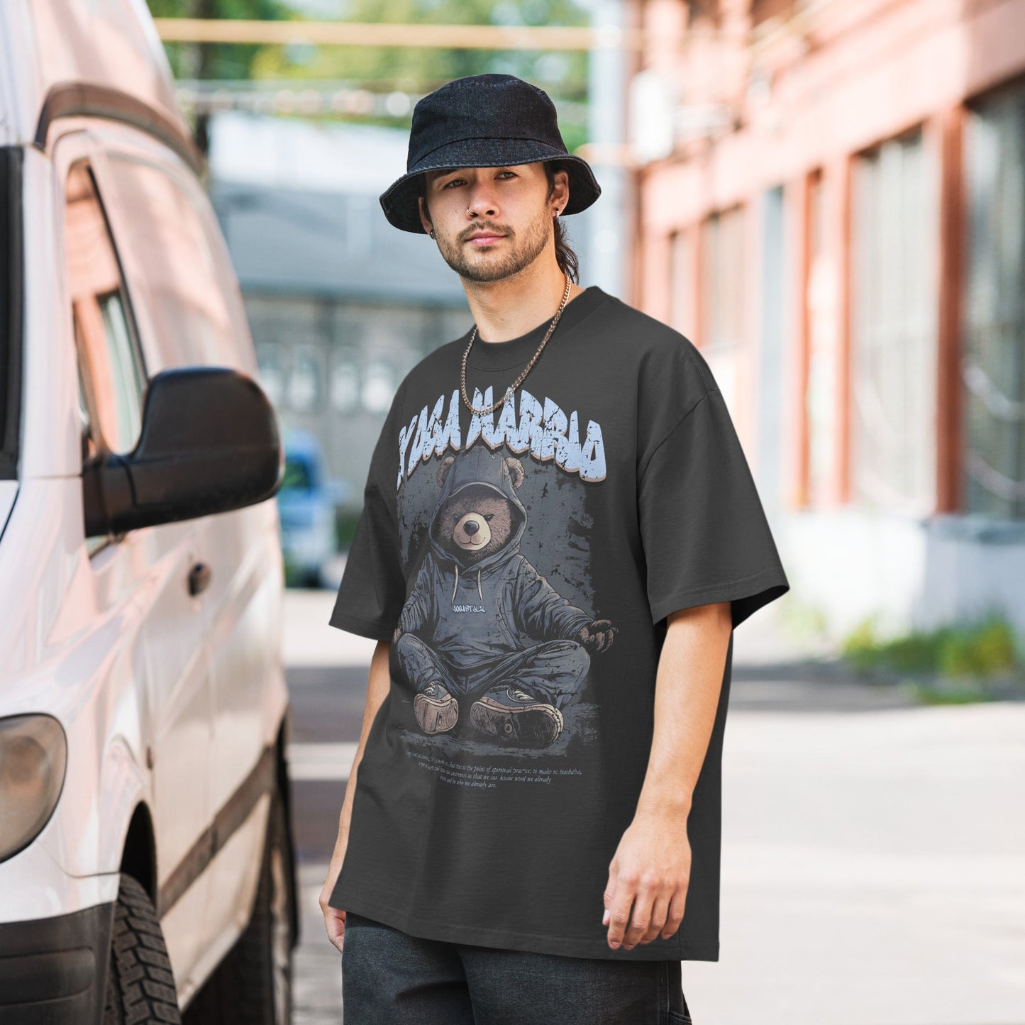 Yoga Warrio – Oversized T-Shirt im verwaschenen Look - YogaStylz